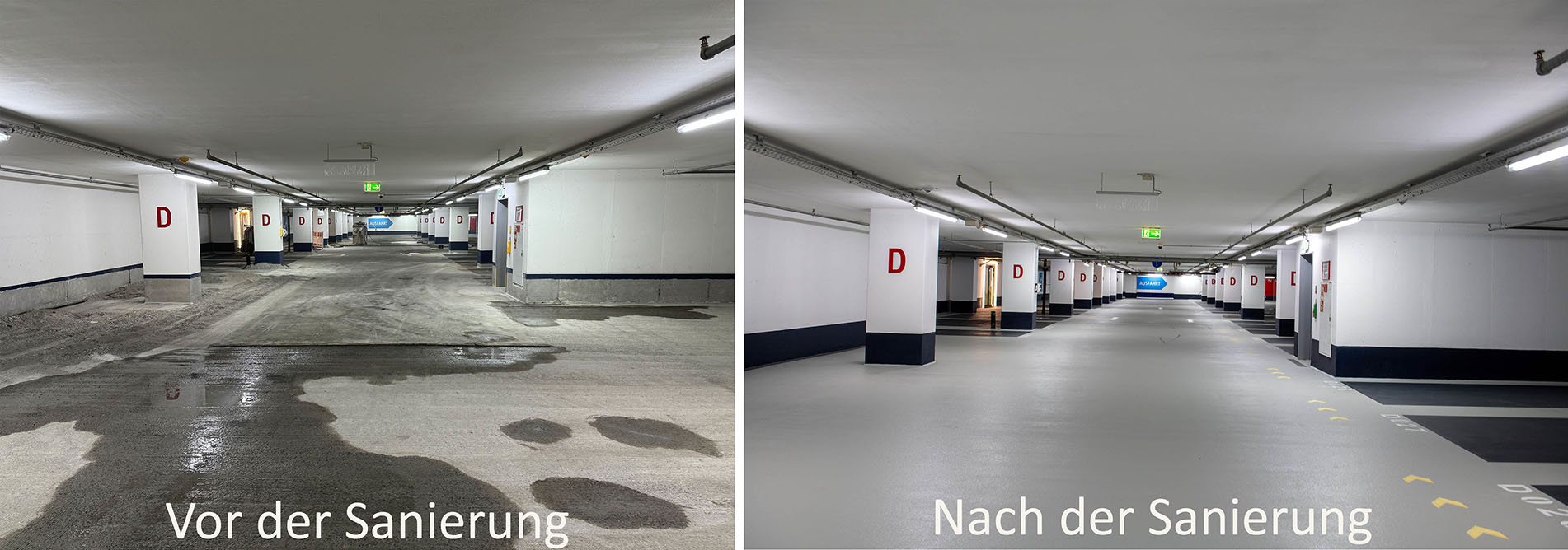 FAAG TECHNIK - Betonsanierung - Sanierung der Bodenplatte einer Tiefgarage mit Hochleistungsbeton FAAG TECHNIK - Betonsanierung - Sanierung der Bodenplatte einer Tiefgarage mit Hochleistungsbeton